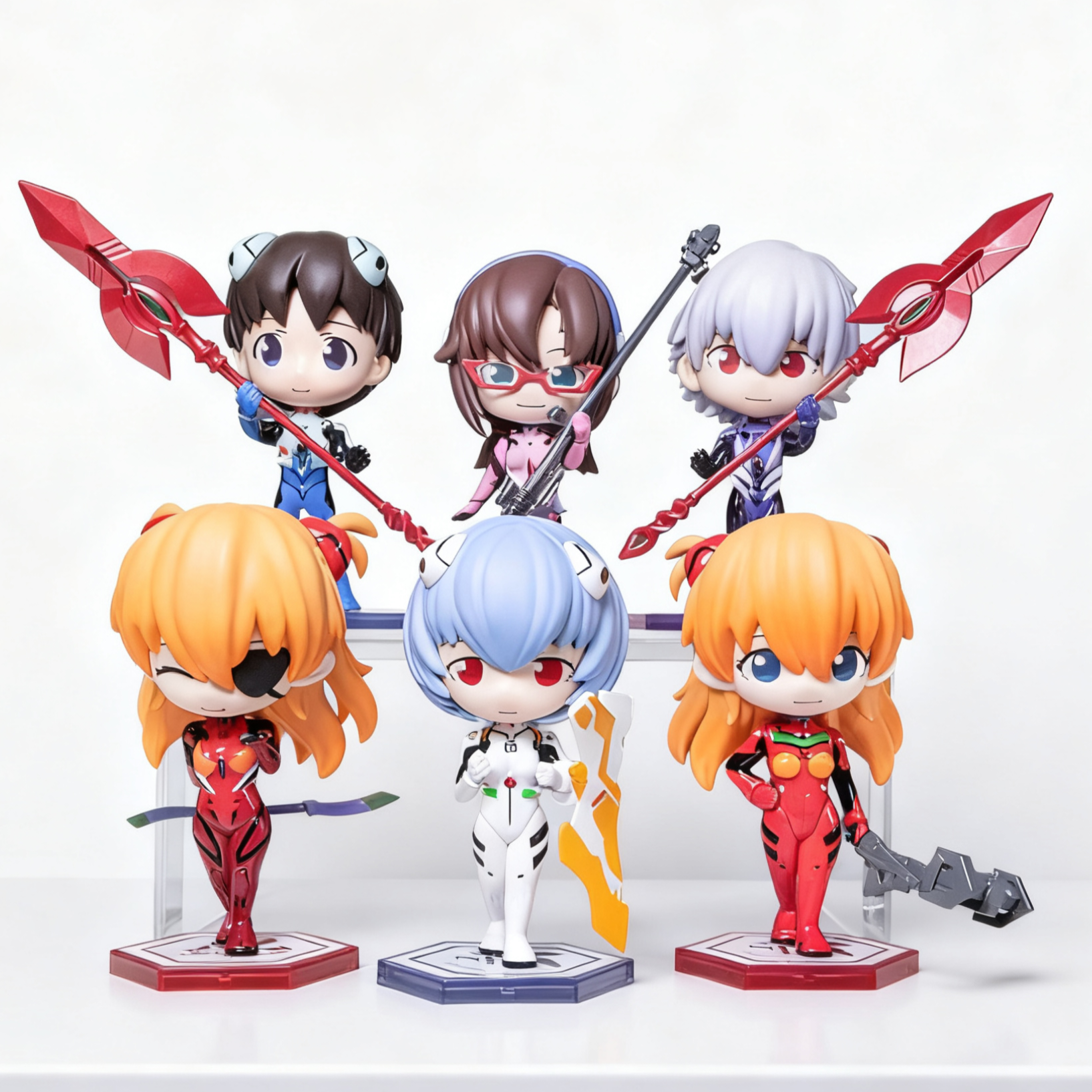 正版新世纪福音战士EVA武器系列盲盒手办摆件明日香Q版模型礼物