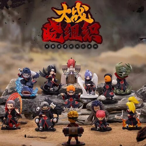 现货正版泡泡玛特共鸣晓组织盲盒手办佩恩Q版摆件POPMART火影忍者