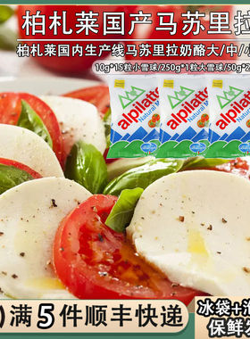 柏札莱马苏里拉奶酪球Mozzarella大中小雪球芝士拉丝即食干酪沙拉