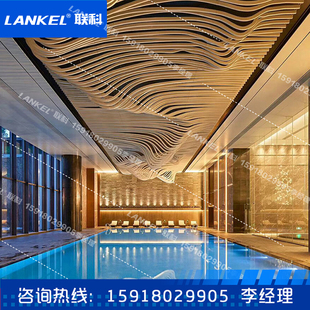 弧形方通吊顶波浪异形铝方通背景墙弧形铝方通造型铝单板厂家直销