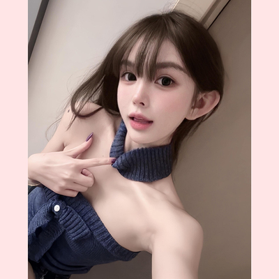 小众性感别致蝴蝶结上衣