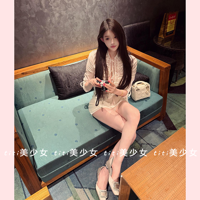 镂空衬衫绑带秋季设计感上衣