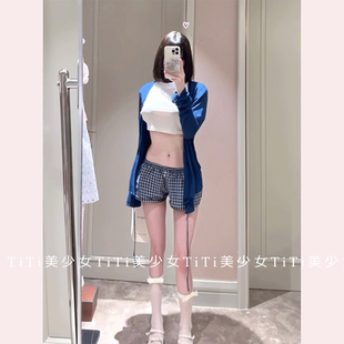 【TiTi美少女】纯欲风减龄正肩短袖t恤女夏季宽松露脐短款小上衣