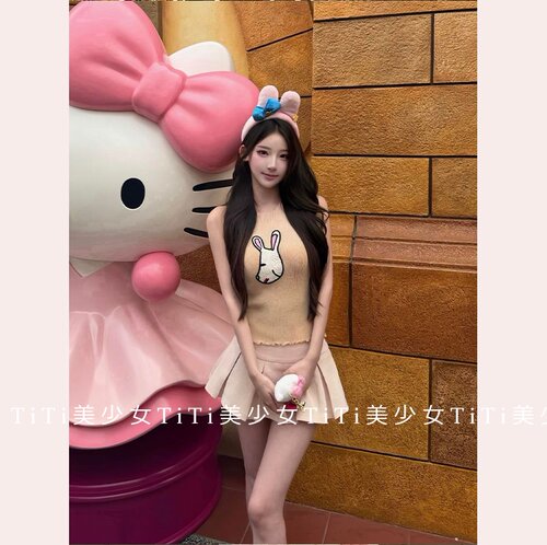 意牌性感纯欲小众针织背心吊带女
