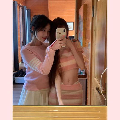 上衣修身包臀半身裙两件套