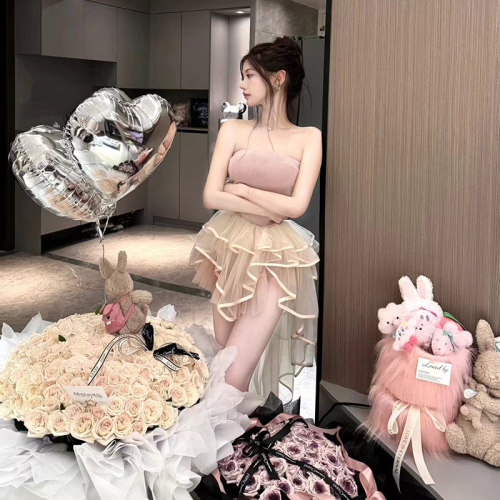 性感甜美显身材温暖针织抹胸