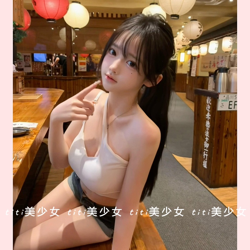 带胸垫运动吊带背心女装