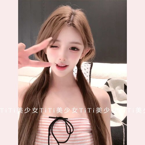 蝴蝶结条纹抹胸美背打底吊带背心