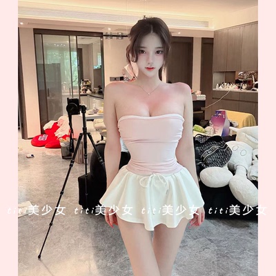 辣妹粉色外穿百搭短款上衣