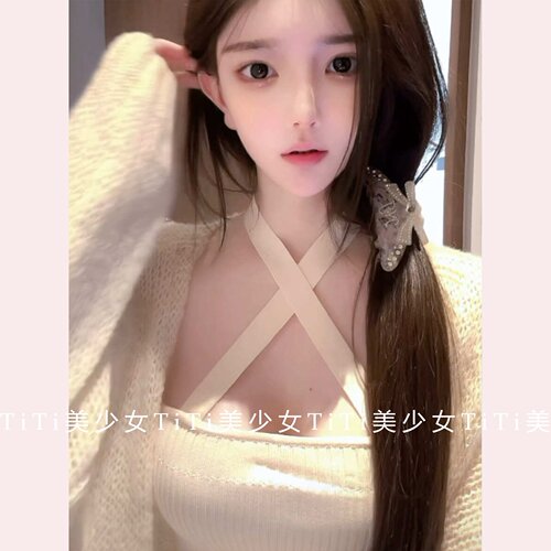 紧身露脐短款上衣/温柔针织开衫