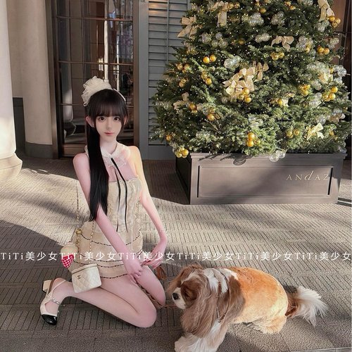 纯欲风法式蕾丝缎面吊带背心上衣