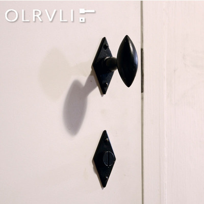 意大利黑色橄榄椭圆门锁