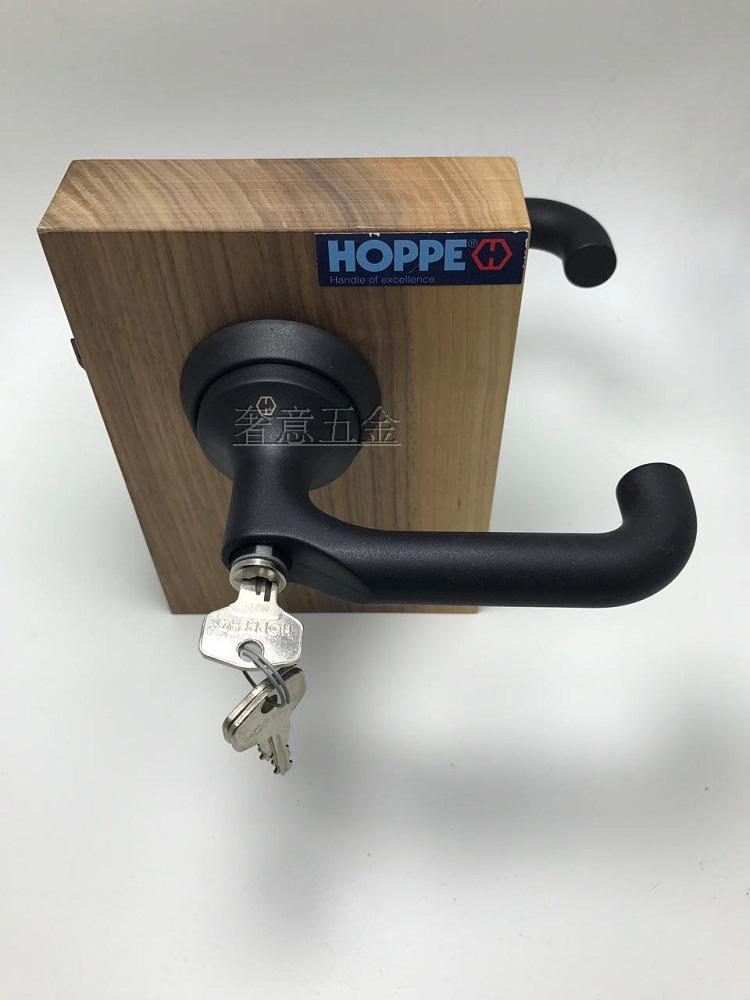 德国原装进口好博hoppe室内门锁美式黑色快装房门锁静音尼龙锁