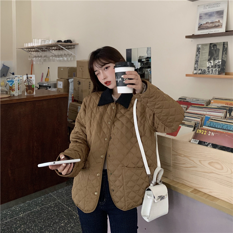 Korean loose and retro light cotton jacket