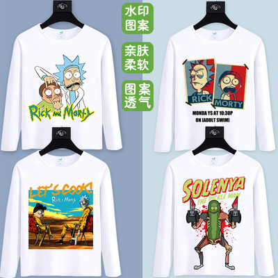 瑞克与莫蒂游戏周边男士长袖T恤