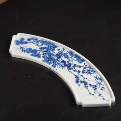 观山见物 仿明青花松竹梅干泡台 家用茶桌百搭款纯手工 画片细腻