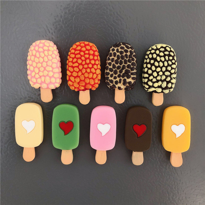 卡通雪糕冰箱贴磁贴个性可爱冰淇淋爱心冰棍强力吸铁石磁性留言贴