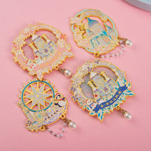 哈尔滨文创冰箱贴冰雪大世界金属旅游纪念品中央大街索菲亚教堂