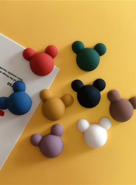 复古哑光可爱米奇头冰箱贴磁贴个性创意磁铁拍立得照片吸铁石留言