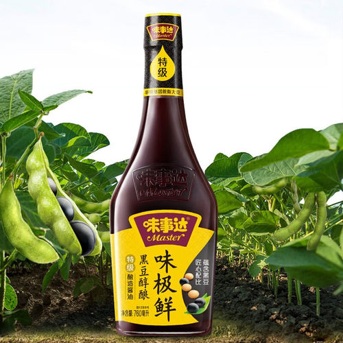 味事达黑豆醇酿味极鲜760ml 生抽特级酿造点蘸炒菜凉拌蒸鱼调味品