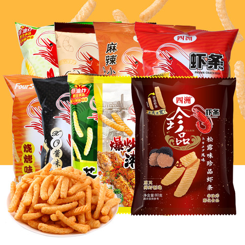 80g怀旧膨化食品多口味酒吧四洲