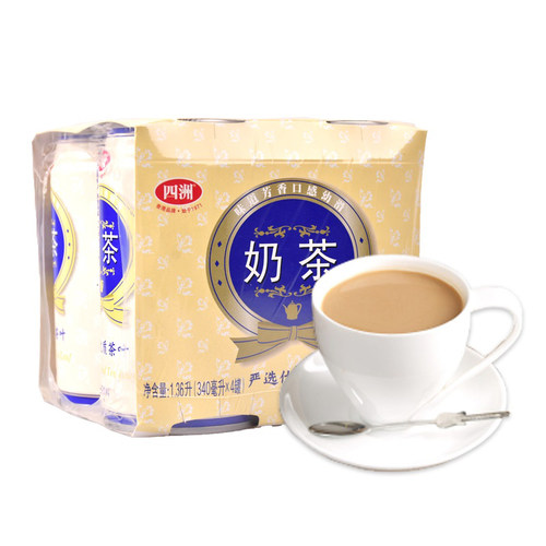 四洲340ml低脂丝袜休闲即饮奶茶