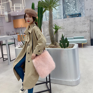 毛毛包包女斜挎气质秋冬季 狐狸毛包 大容量百搭毛绒皮草包2025新款