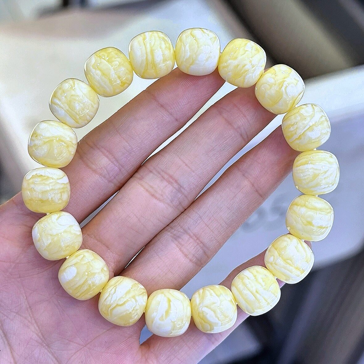 正品天然俄料精品同料虎皮千层雪蜜蜡12mm老型手串文玩珠宝饰品