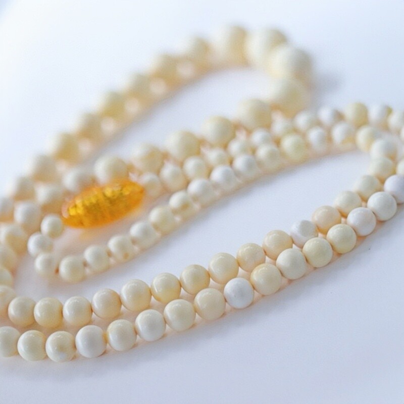 正品天然俄料满蜡高品质白蜡塔链 项链女款文玩收藏工艺珠宝饰品