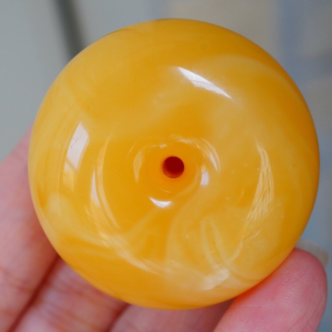 正品天然俄料蜜蜡精品焦皮料满蜡鸡油黄平安扣吊坠文玩珠宝饰品