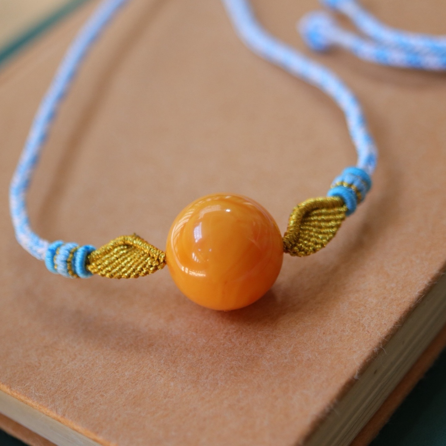 正品天然俄料精美老蜡蜜蜡20.3mm圆珠锁骨链男女款文玩珠宝饰品