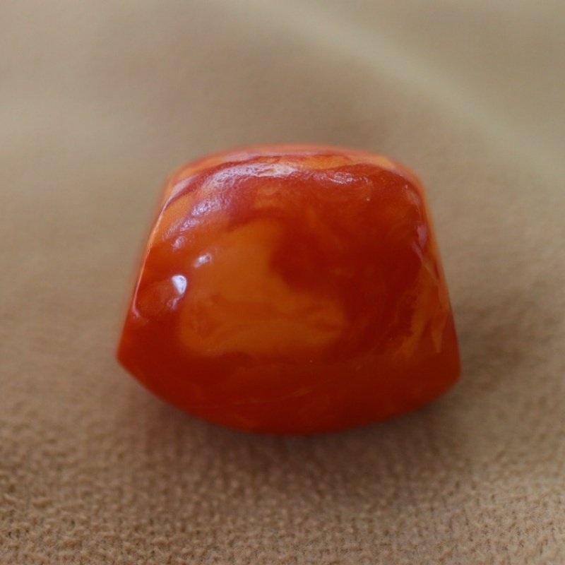 正品天然俄料蜜蜡高品质老红花蜡马蹄珠吊坠挂件文玩收藏珠宝饰品