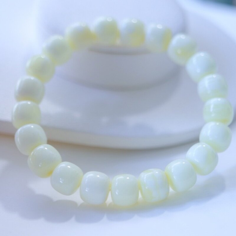 正品天然俄料蜜蜡高品质白蜡老型10mm手串女款文玩收藏珠宝饰品