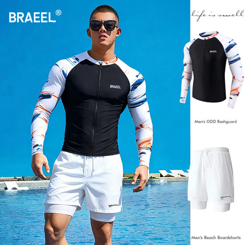 男士冲浪服潜水服水母服分体泳衣