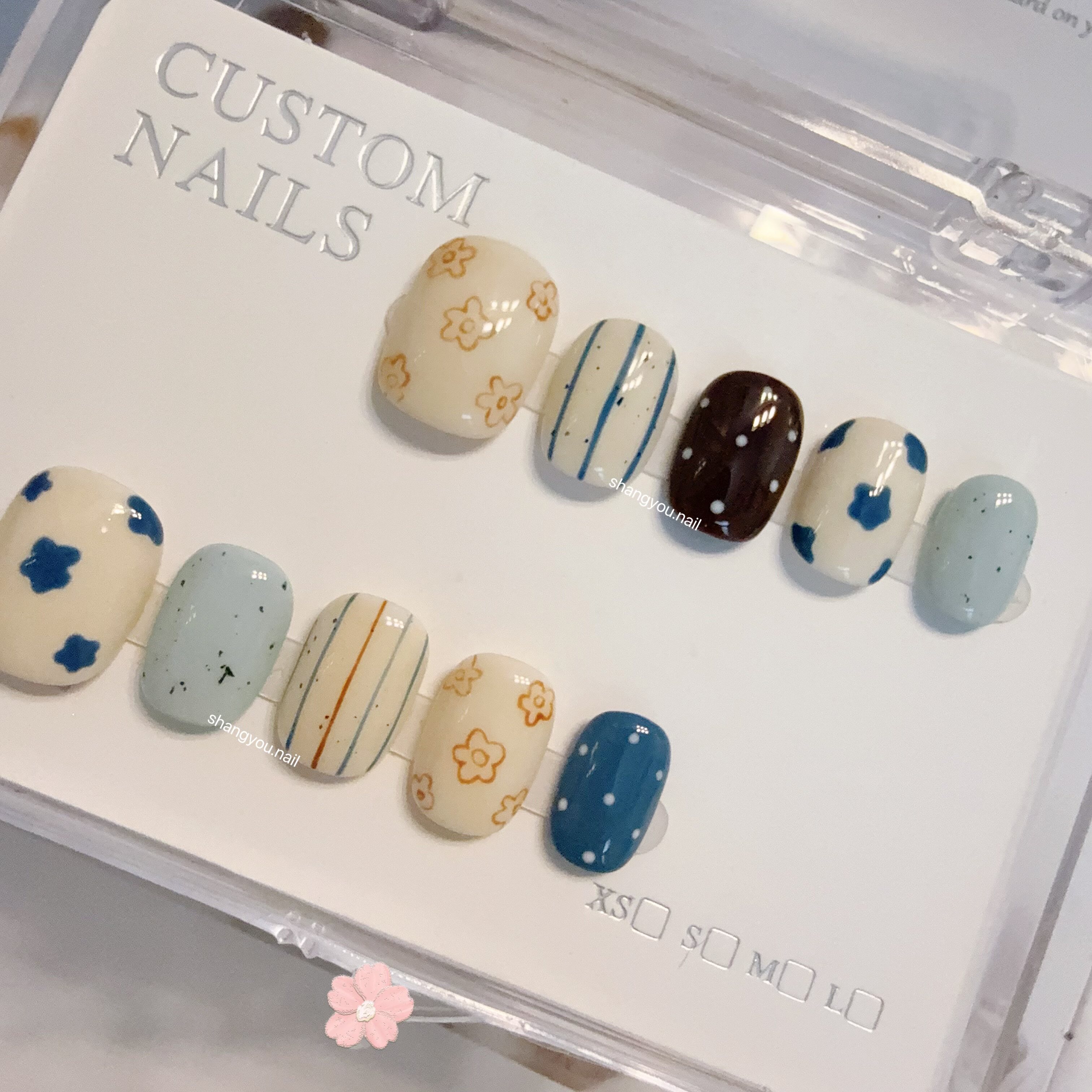 纯手工穿戴甲小众涂鸦成品甲片