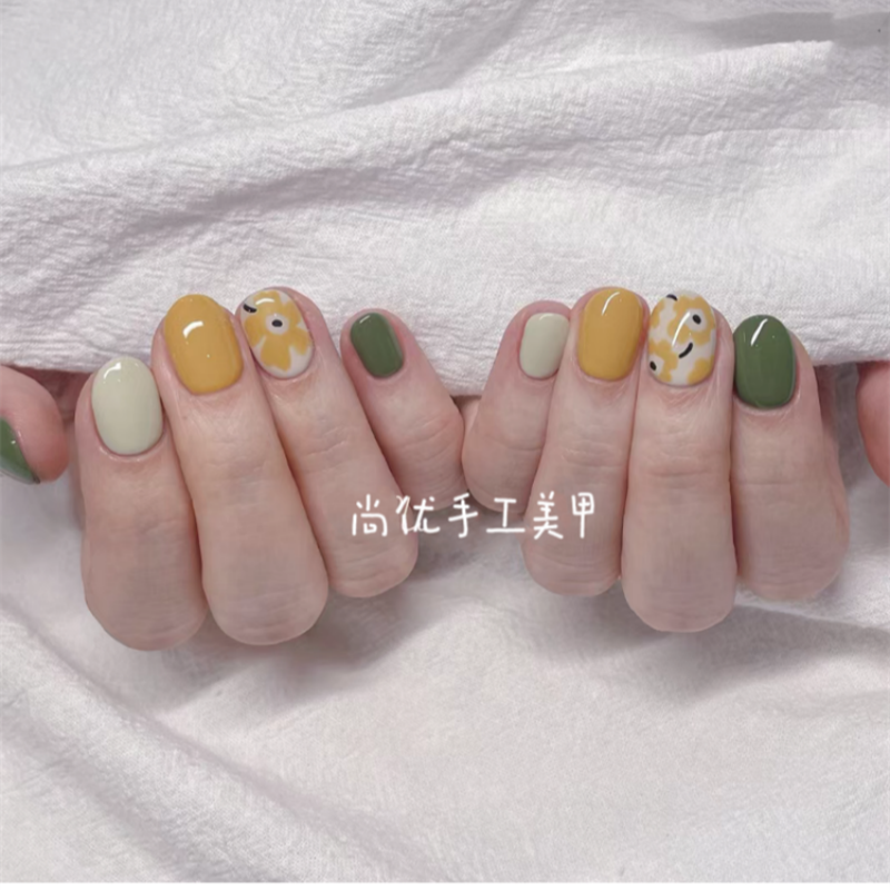 手工显白成品甲片光疗穿戴甲