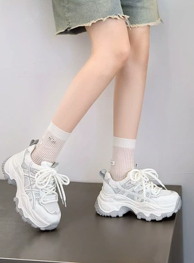 春达女鞋2026夏季新款厚底时尚百搭舒适休闲超轻单网老爹鞋58081