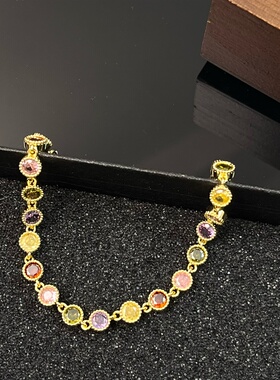 铜合金8339复古时尚百搭彩色手链