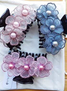 新款伊泰莲娜专柜正品头饰发饰发夹盘发 抓夹 2500014 手工刺绣