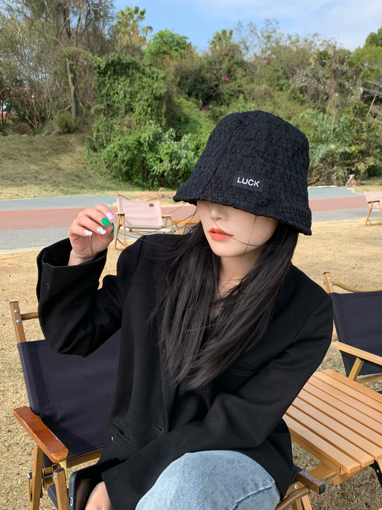 deepsea深海 素颜炸街百搭款显脸小渔夫帽子韩版水桶帽遮阳盆帽