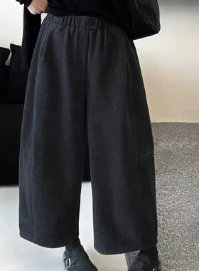 【轻奢高端定制】冬季韩版松紧腰加绒九分休闲裤JP-67133