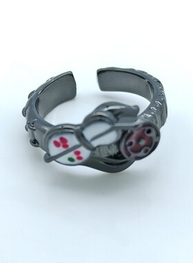 宇智波斑写轮眼黑色琵琶葫芦戒指小众高级动漫二次元cos周边礼物