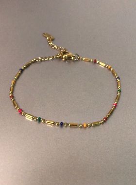 s925银鎏金彩韵手链女送女友礼物