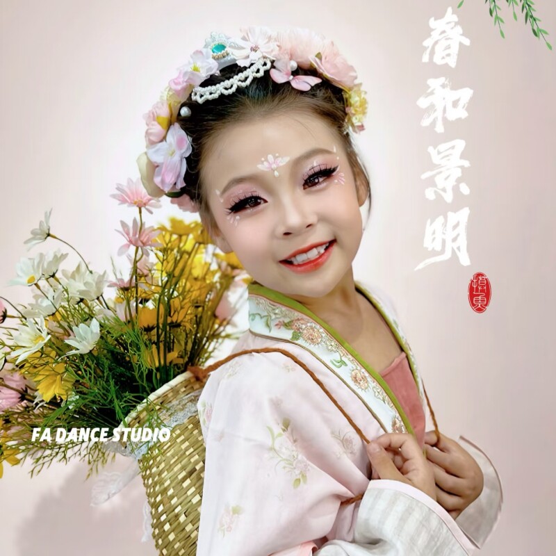 古风背篓道具竹编汉服拍照写真摄影儿童舞蹈表演小号藤编花篮采茶图片
