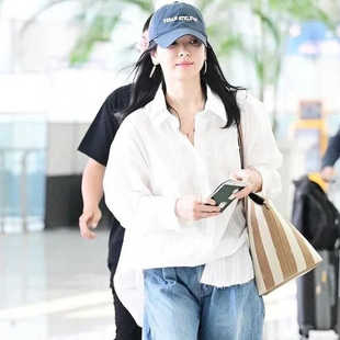 MOIA衬衫女春秋季新款宋慧乔同款翻领纹理小众衬衣长袖纯棉上衣女