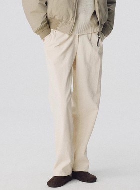 nothing written灯芯绒阔腿裤女秋冬新款高腰显瘦百搭休闲直筒裤