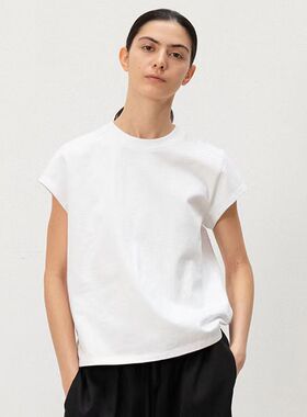 nothing written短袖T恤女2025夏季新款简约纯色休闲宽松圆领上衣