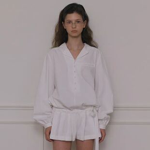 overdueflair衬衫连衣裤裙女2025夏季韩小众nothing written衬衣