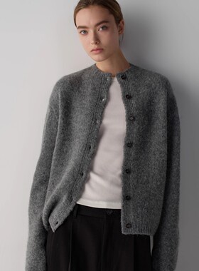 nothing written毛衣开衫外套女2025秋冬新款加厚保暖羊毛针织衫