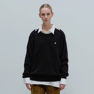 nothing written羊毛毛衣女秋冬新款高级感宽松moondal保暖针织衫